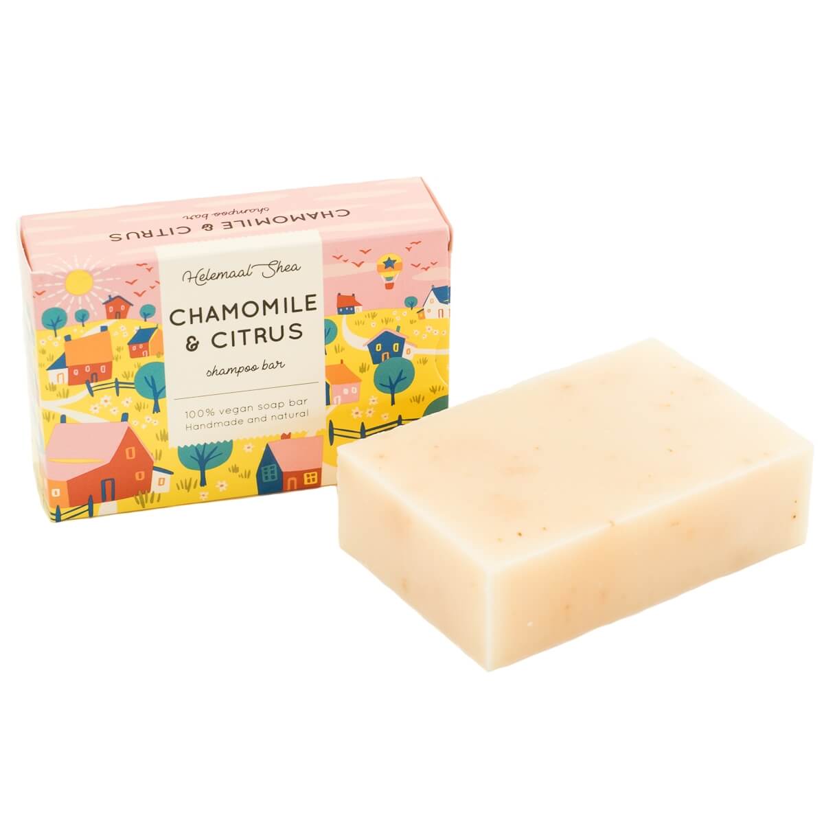 ShampooBar for Blond Hair and extra Shine Chamomile Citrus Helemaal Shea