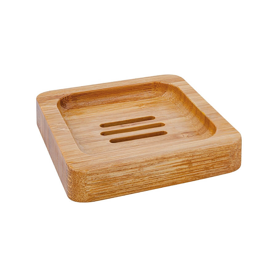 Bamboo soap dish square