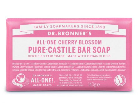 Dr. Bronner's Cherry Blossom Pure Castile Bar Soap
