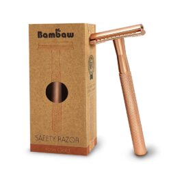 Bambaw veiligheidsscheermes roestvrij staal rose goud