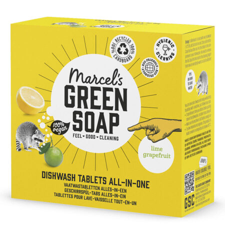 Marcel's Green Soap all-in-one dishwasher tablets GRAPEFRUIT & LIME