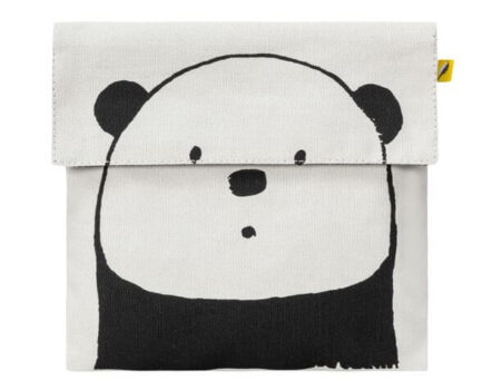 Fluf Reusable Sandwich Bag Panda Black