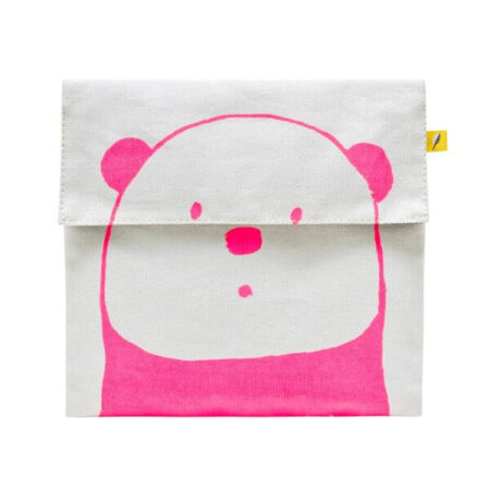 fluf reusable sandwich bag Panda pink