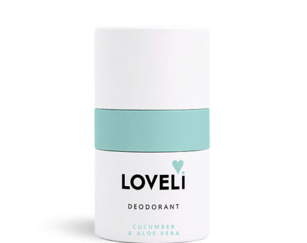 Loveli Deodorant Refill Stick Cucumber & Aloe Vera Cardboard Packaging, plastic-free