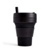 Stojo: Reusable to go cup in color ink (black) 470ml