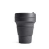 Stojo: Reusable coffee cup in color carbon (grey) 355 mL