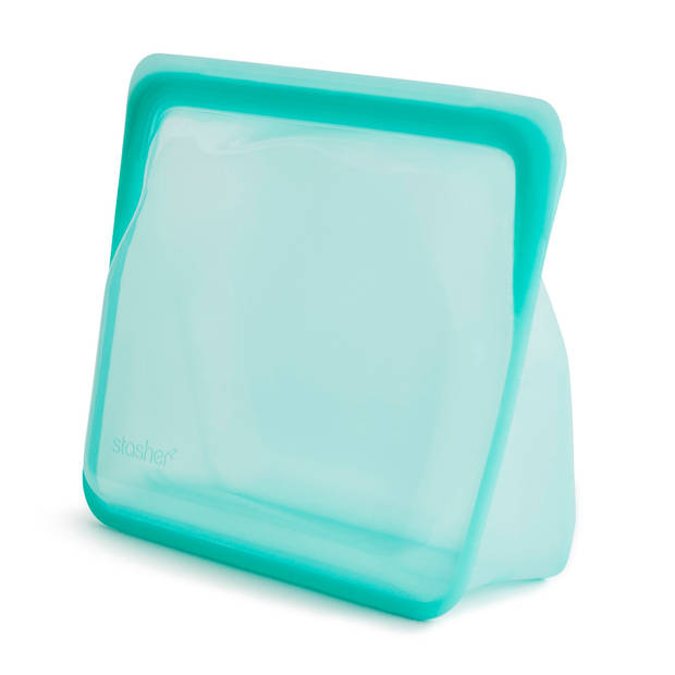 1.6L Blue Reusable stand up silicone bag